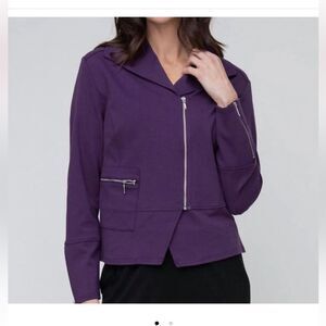 Liv by Habitat Zipper Moto Jacket In Amethyst size Small
